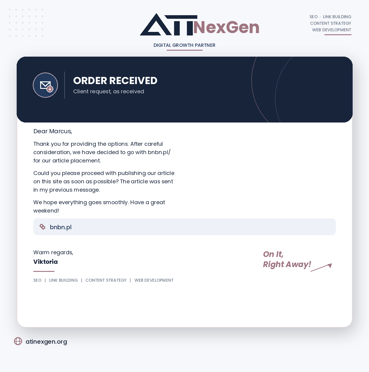Order proof, bnbn.pl