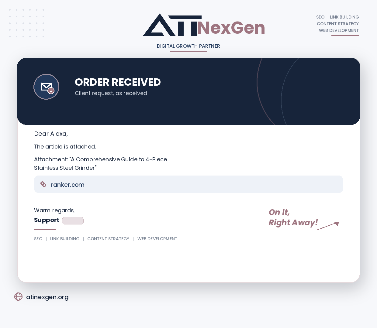 Order proof, ranker.com